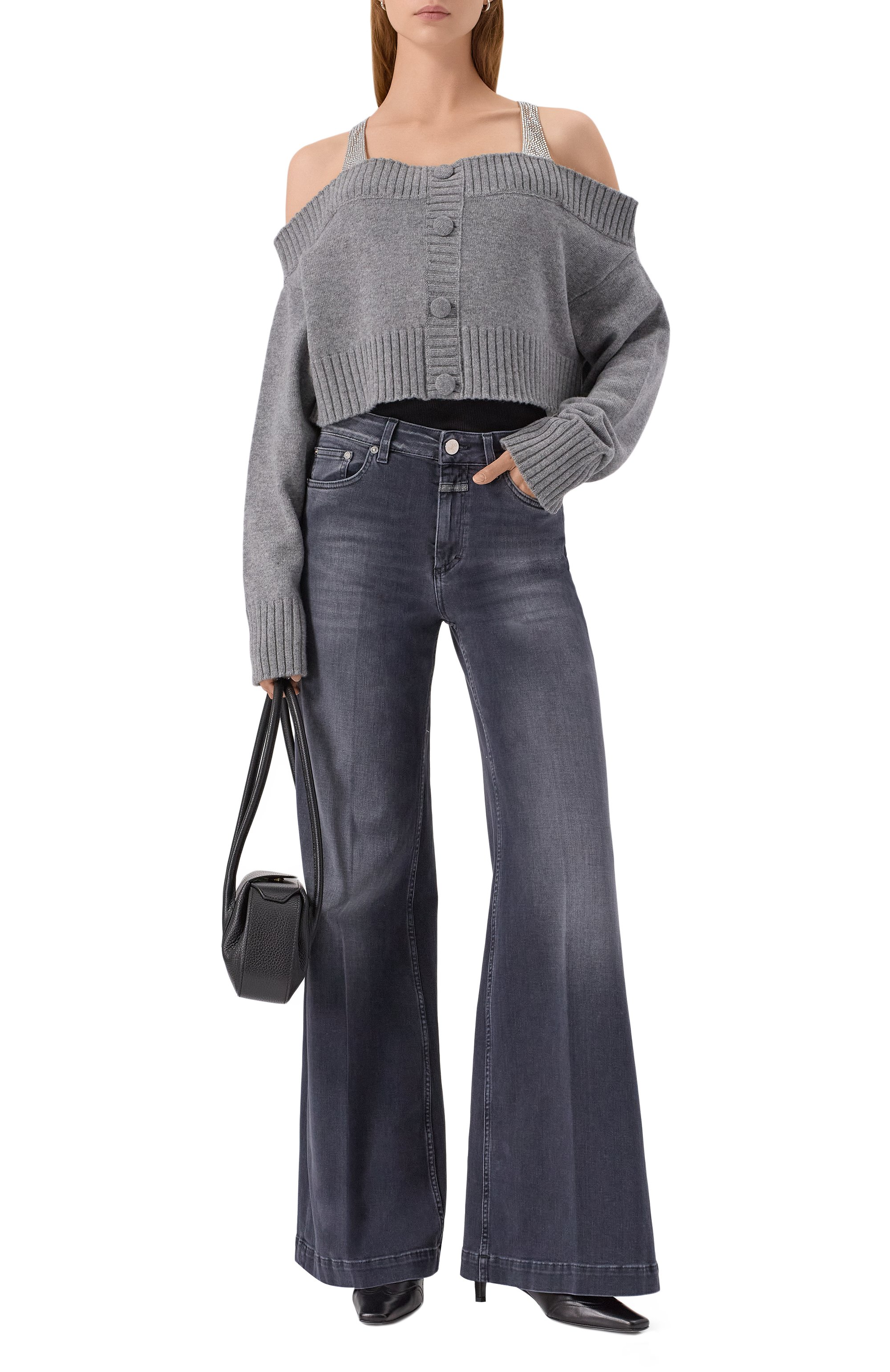 Шерстяной топ с отделкой стразами GIUSEPPE DI MORABITO, арт. 05FWKNT359 05358, фото 2