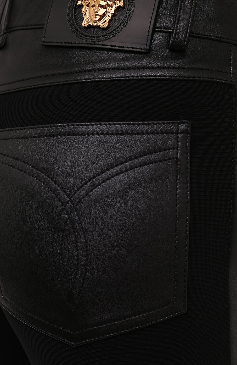 Кожаные брюки VERSACE, арт. 1000991/1A00677, фото 5