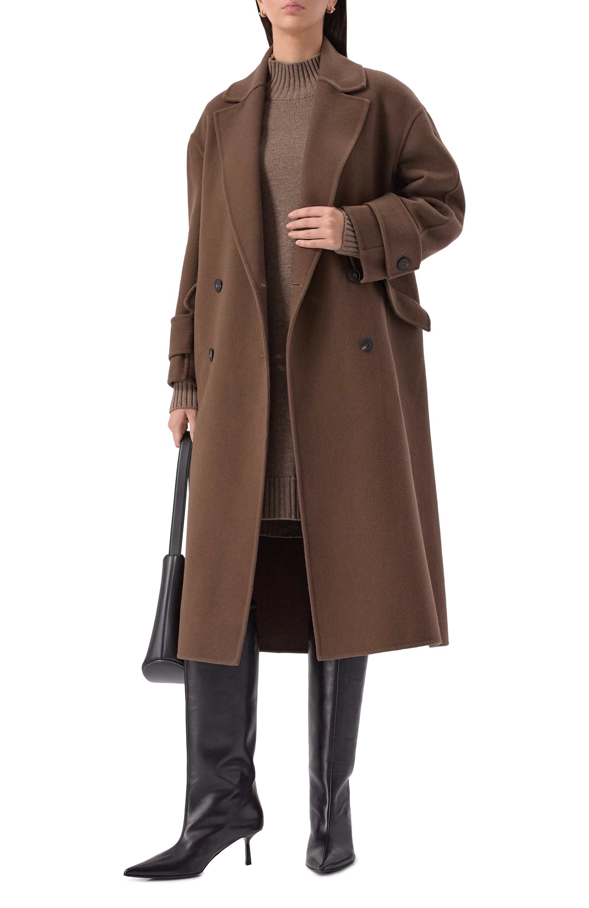Шерстяное пальто ANTONELLI FIRENZE коричневого цвета по цене 208000 руб., арт. P7220/865C, фото 2 Шерстяное пальто ANTONELLI FIRENZE, арт. P7220/865C, фото 2