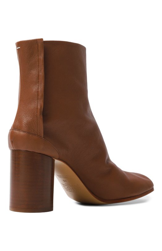Кожаные ботильоны Tabi Maison Margiela S58WU0260/P3753 Коричневый  S58WU0260/P3753 Фото 5
