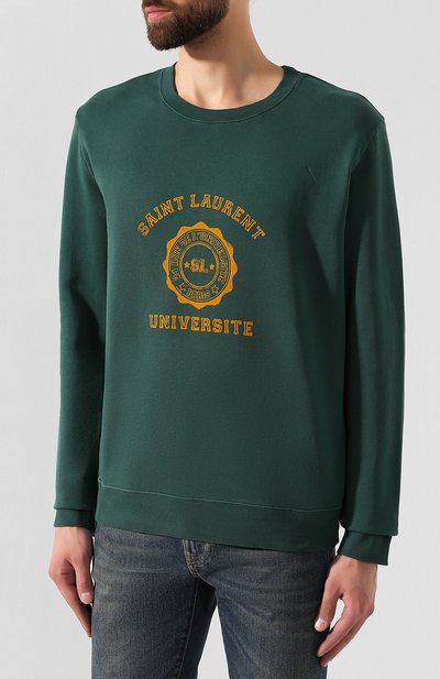 Хлопковый свитшот SAINT LAURENT, арт. 582201/YBKI2, фото 3