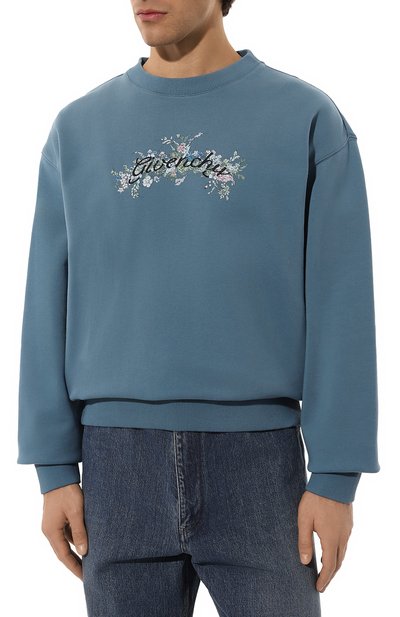 Хлопковый свитшот GIVENCHY голубого цвета по цене 87550 руб., арт. BMJ0LC3YMU, фото 3 Хлопковый свитшот GIVENCHY, арт. BMJ0LC3YMU, фото 3
