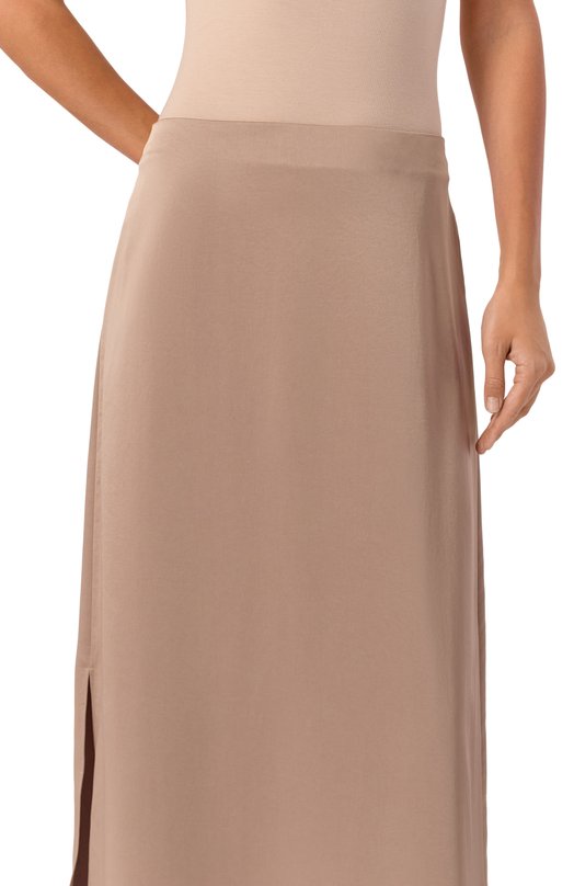 Атласная юбка Weekend Max Mara ANGEL0 Бежевый  ANGEL0 Фото 5