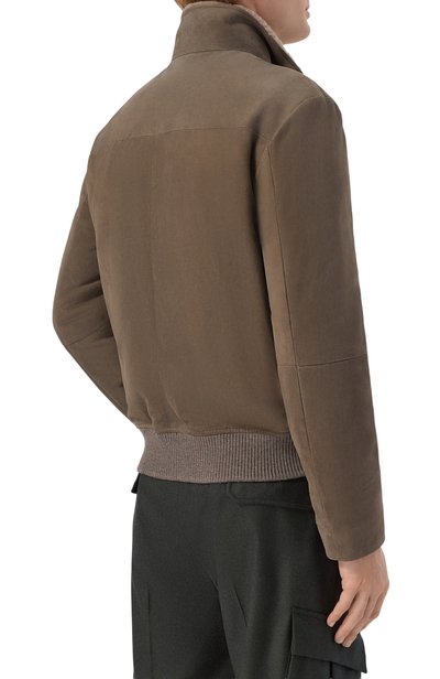 Замшевый бомбер с воротником из овчины CORNELIANI, арт. 28L5Q5/2A20213, фото 4