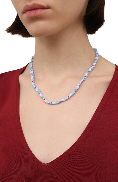 Колье ромашка мини HIAYNDERFYT светло-голубого цвета по цене 3680 руб., арт. 1-5SMFLWRLB, фото 2 Колье ромашка мини HIAYNDERFYT, арт. 1-5SMFLWRLB, фото 2