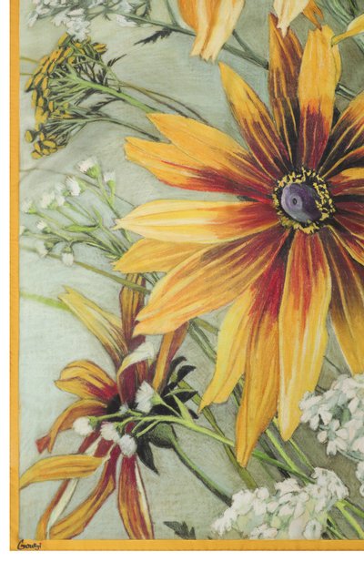 Шелковая шаль полевые цветы GOURJI, арт. 91149937/81108, фото 4