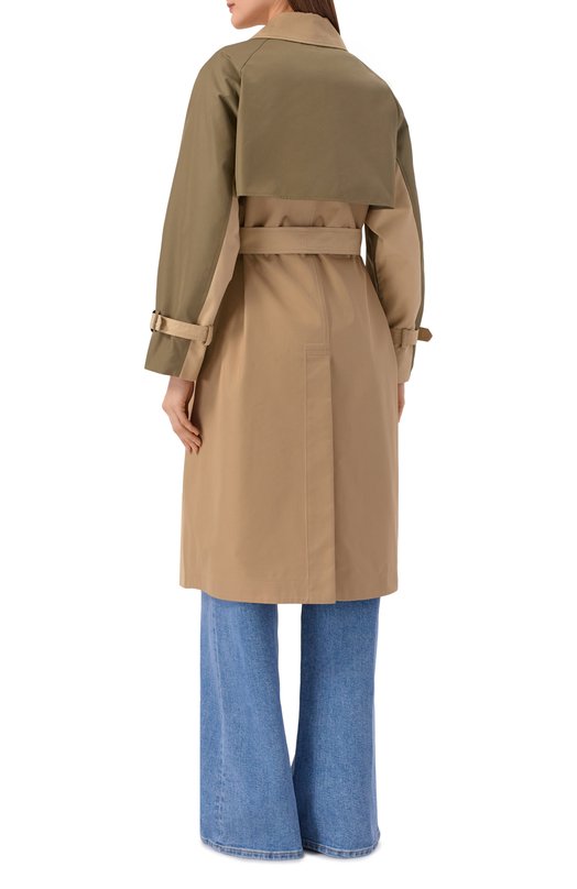 Хлопковый тренч Weekend Max Mara WKDCANASTA Бежевый  WKDCANASTA Фото 4