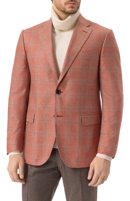 Шелковый пиджак Corneliani 25X008-2516948 Розовый  25X008-2516948 Фото 5