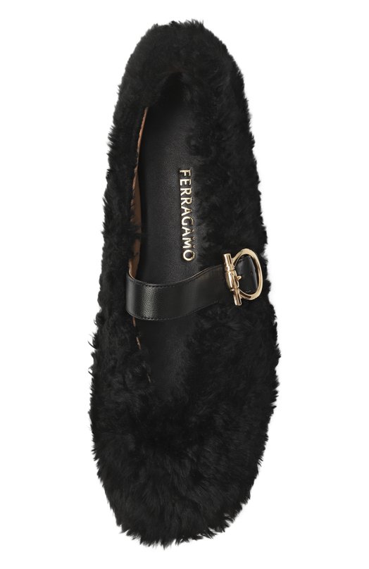 Балетки из овчины Ferragamo 01K586/787502 Чёрный  01K586/787502 Фото 6