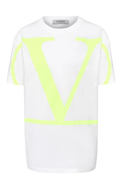 Женская хлопковая футболка VALENTINO, арт. TB0MG01Z4Q6