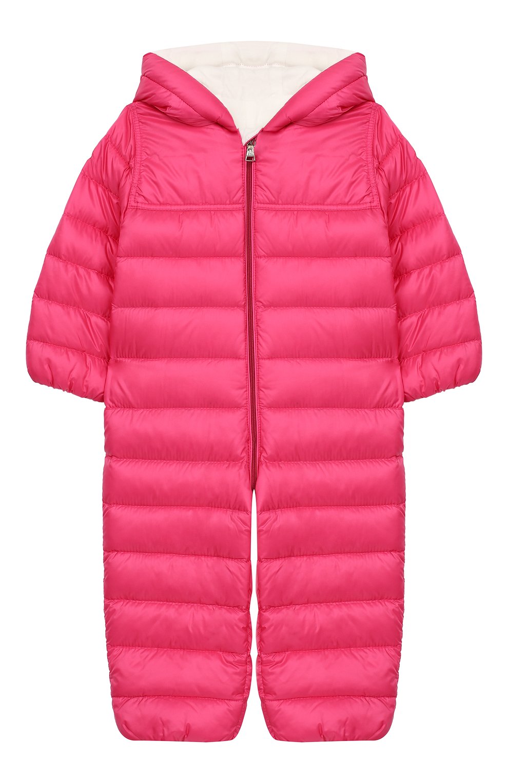 Пуховый комбинезон MONCLER ENFANT фуксия цвета по цене 48500 руб., арт. E1-951-14366-05-53048/18M-3A, фото 1 Пуховый комбинезон MONCLER ENFANT, арт. E1-951-14366-05-53048/18M-3A, фото 1