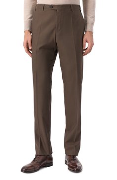 Мужской шерстяной костюм CORNELIANI коричневого цвета, арт. 256005-2518414_SET | Фото 6 (Рукава: Длинные; Материал сплава: Проставлено; Драгоценные камни: Проставлено; Материал внешний: Шерсть; Костюмы М: Однобортный; Стили: Классический)