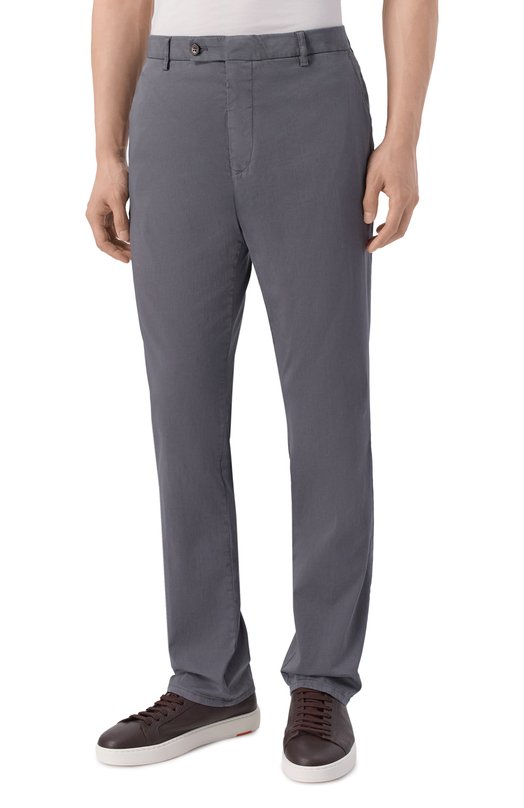 Брюки из хлопка и шелка Berwich SC/1-GD/DV0955X Серый  SC/1-GD/DV0955X Фото 3