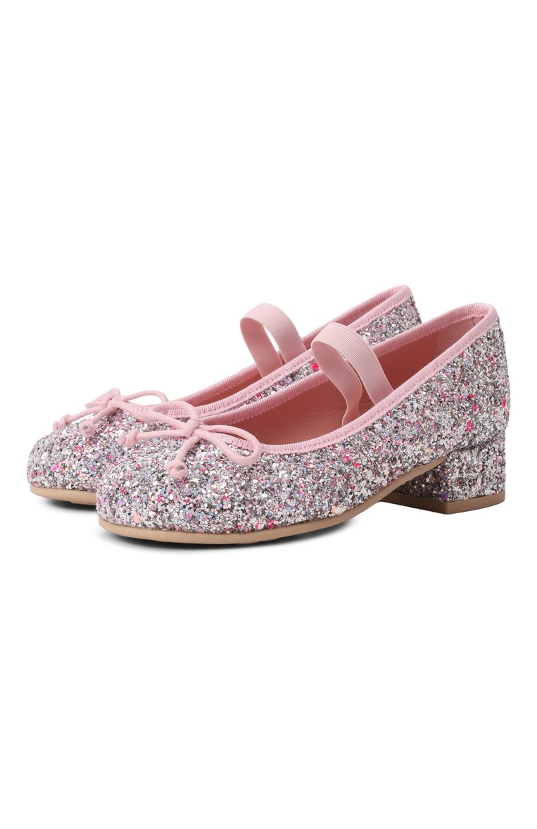 Детские туфли PRETTY BALLERINAS розового цвета, арт. 48807 | Фото 1 (Нос: Не проставлено; Материал внутренний: Натуральная кожа; Материал внешний: Текстиль; Автоматизация состава: Проставлено)