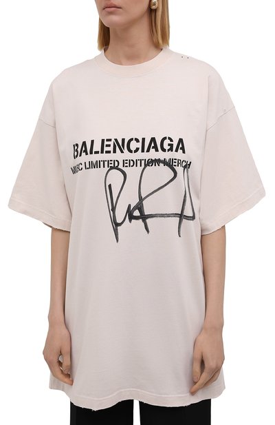 Хлопковая футболка BALENCIAGA, арт. 676589/TLV57, фото 3