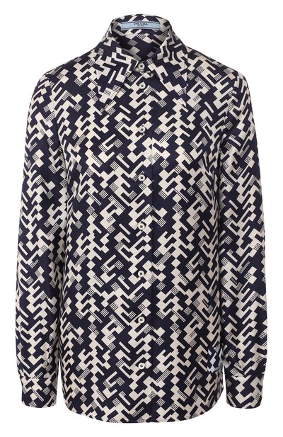 Шелковая рубашка PRADA, арт. P431E-1WUX-F0216, фото 1