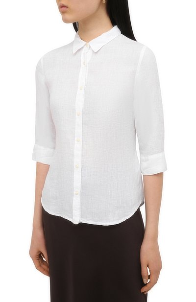 Льняная рубашка 120% LINO белого цвета по цене 18450 руб., арт. T0W1780/0115/000, фото 3 Льняная рубашка 120% LINO, арт. T0W1780/0115/000, фото 3