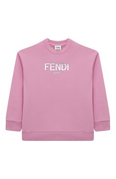 Детского хлопковый свитшот FENDI розового цвета, арт. JUH051/5V0/4-6 | Фото 1 (Материал сплава: Проставлено; Материал внешний: Хлопок; Девочки Кросс-КТ: Свитшот-одежда; Нос: Не проставлено)