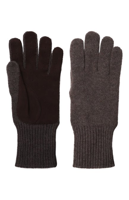 Мужские комбинированные перчатки BRUNELLO CUCINELLI, арт. M2292118