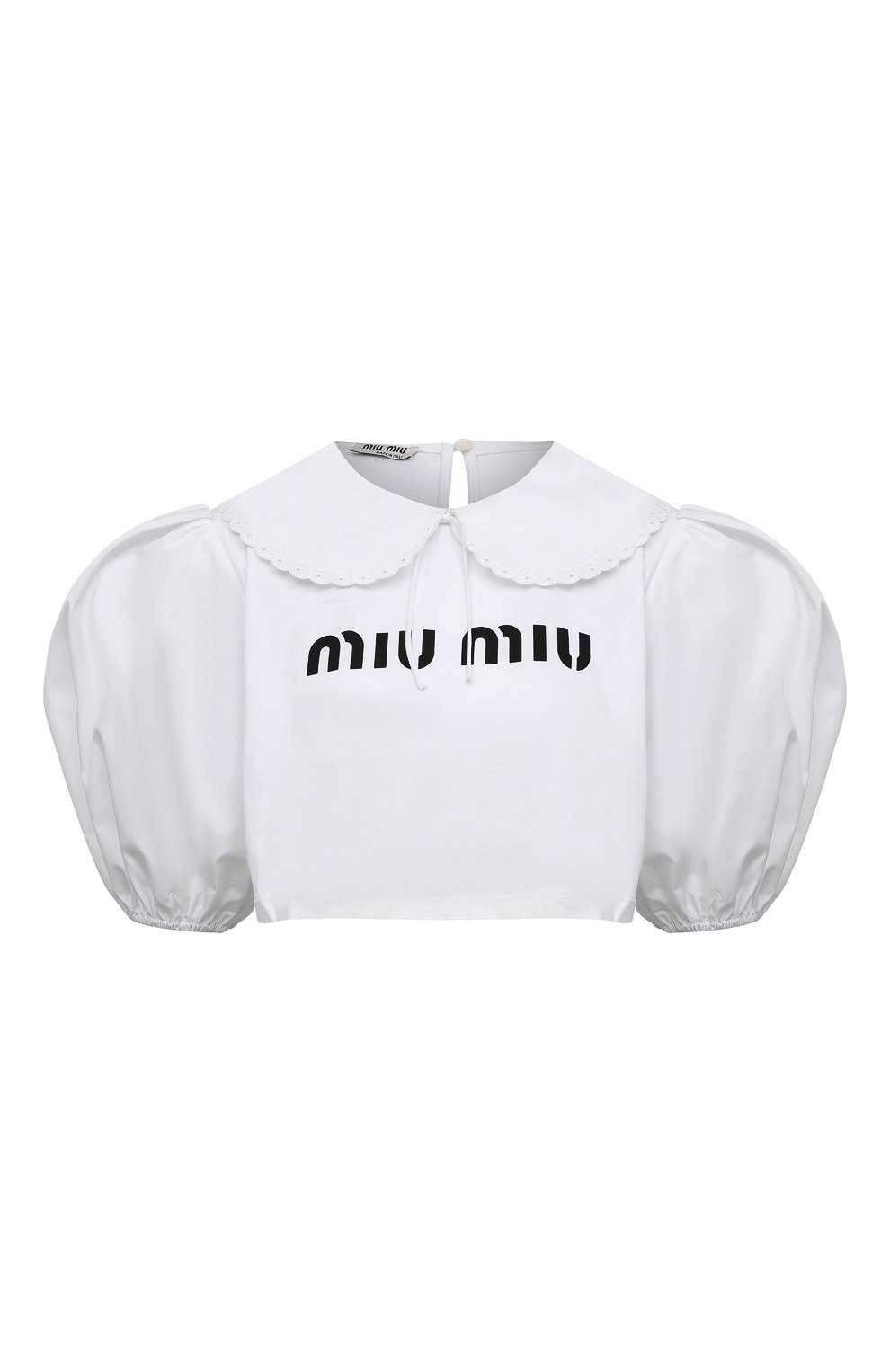 Хлопковая футболка MIU MIU, арт. MJN350-10OM-F0009, фото 1