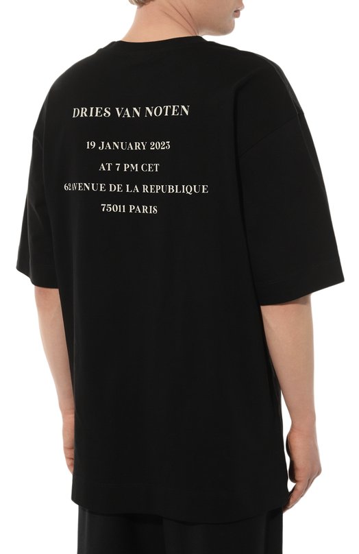 фото Хлопковая футболка dries van noten