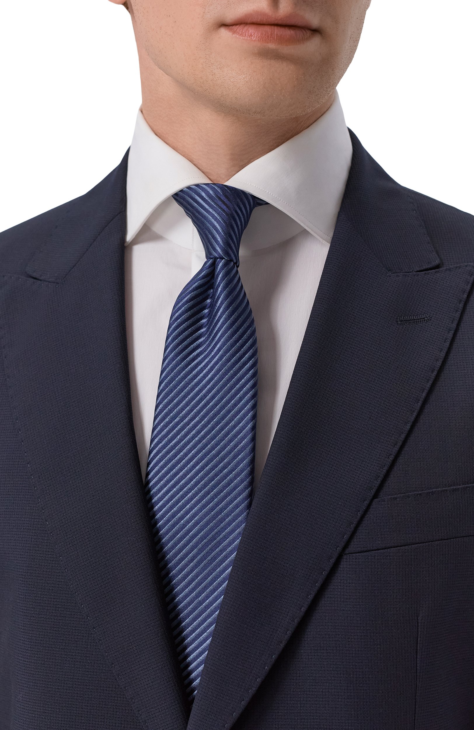 Галстук GIORGIO ARMANI синего цвета по цене 26450 руб., арт. GM000800/TE22448, фото 2 Галстук GIORGIO ARMANI, арт. GM000800/TE22448, фото 2