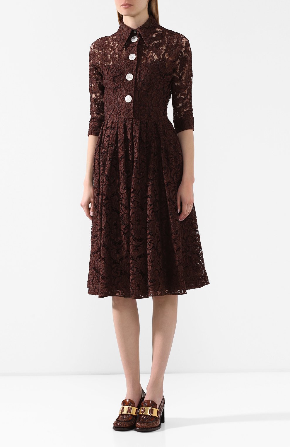 Платье из смеси хлопка и вискозы PRADA, арт. P3A94-1SA4-F0324, фото 3