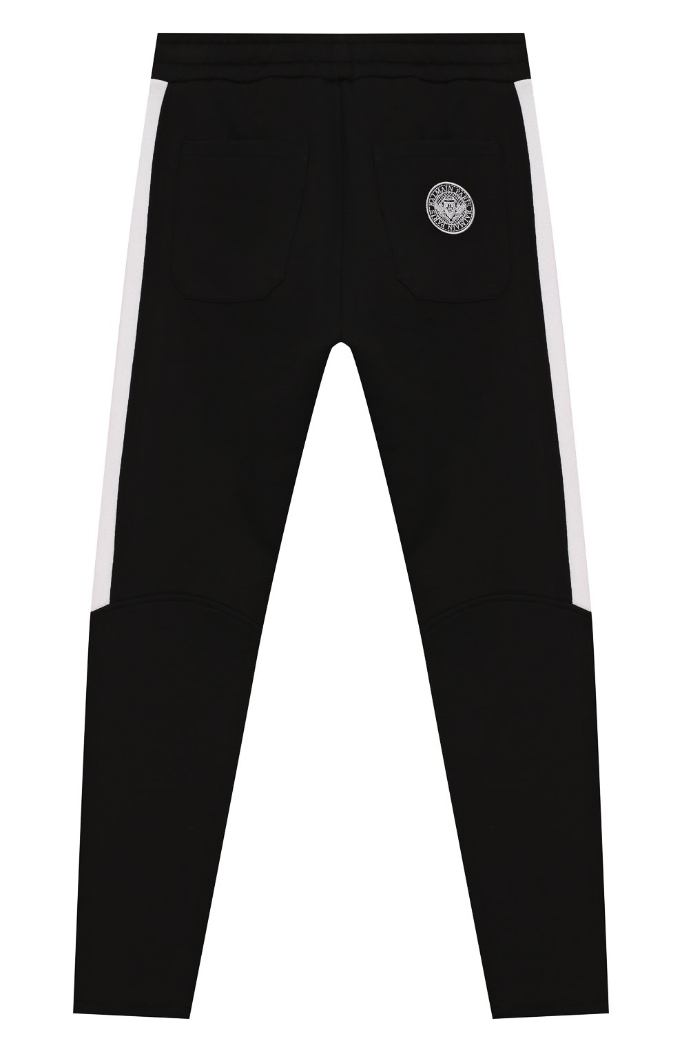 Хлопковые брюки BALMAIN черно-белого цвета по цене 35150 руб., арт. 6K6510/KX070/12-16, фото 2 Хлопковые брюки BALMAIN, арт. 6K6510/KX070/12-16, фото 2