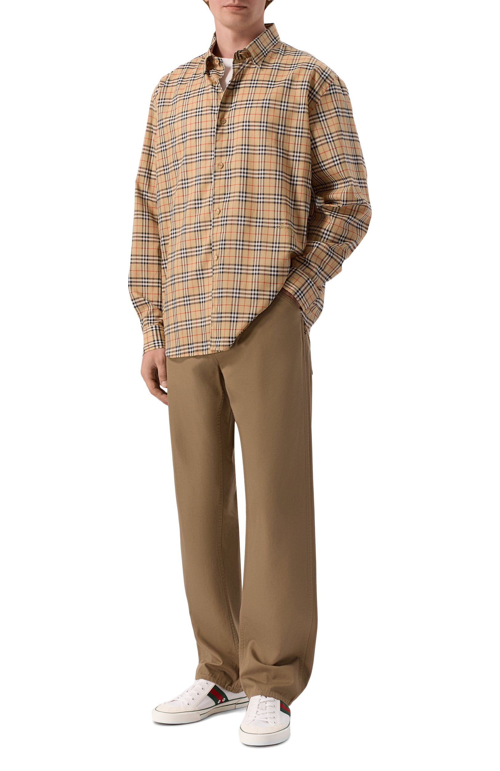 Хлопковая рубашка BURBERRY, арт. 8130238, фото 2