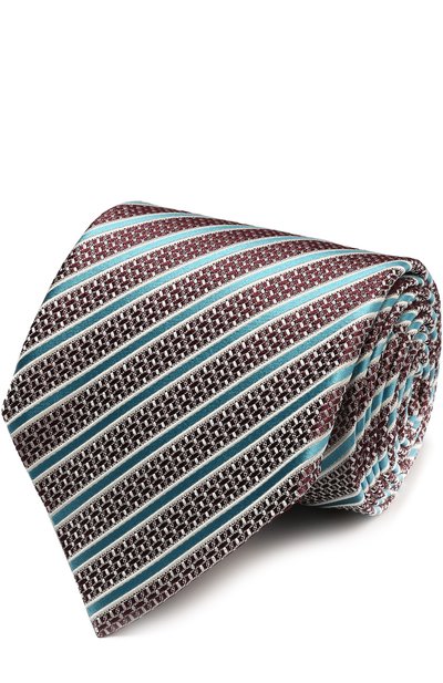 Мужской шелковый галстук с узором ZEGNA, арт. Z9E611XW