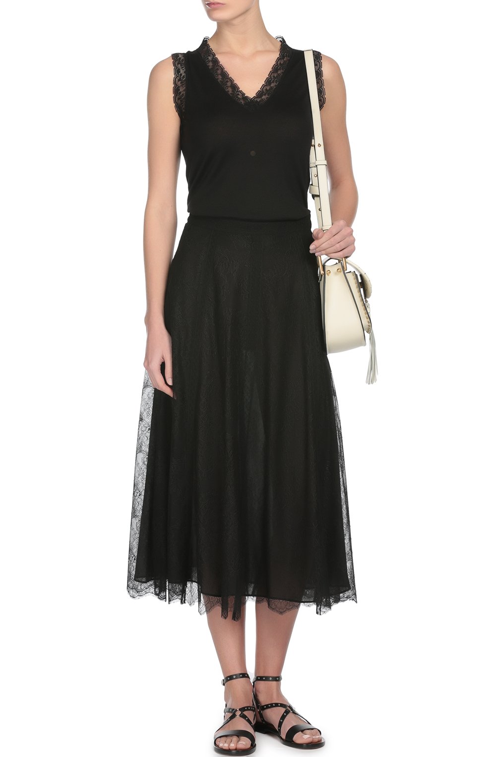 Юбка VALENTINO черного цвета по цене 529000 руб., арт. KB3RA175/1E2, фото 4 Юбка VALENTINO, арт. KB3RA175/1E2, фото 4
