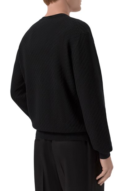 Джемпер из хлопка и шелка BRIONI черного цвета по цене 152500 руб., арт. UMQ90L/PAK22, фото 4 Джемпер из хлопка и шелка BRIONI, арт. UMQ90L/PAK22, фото 4