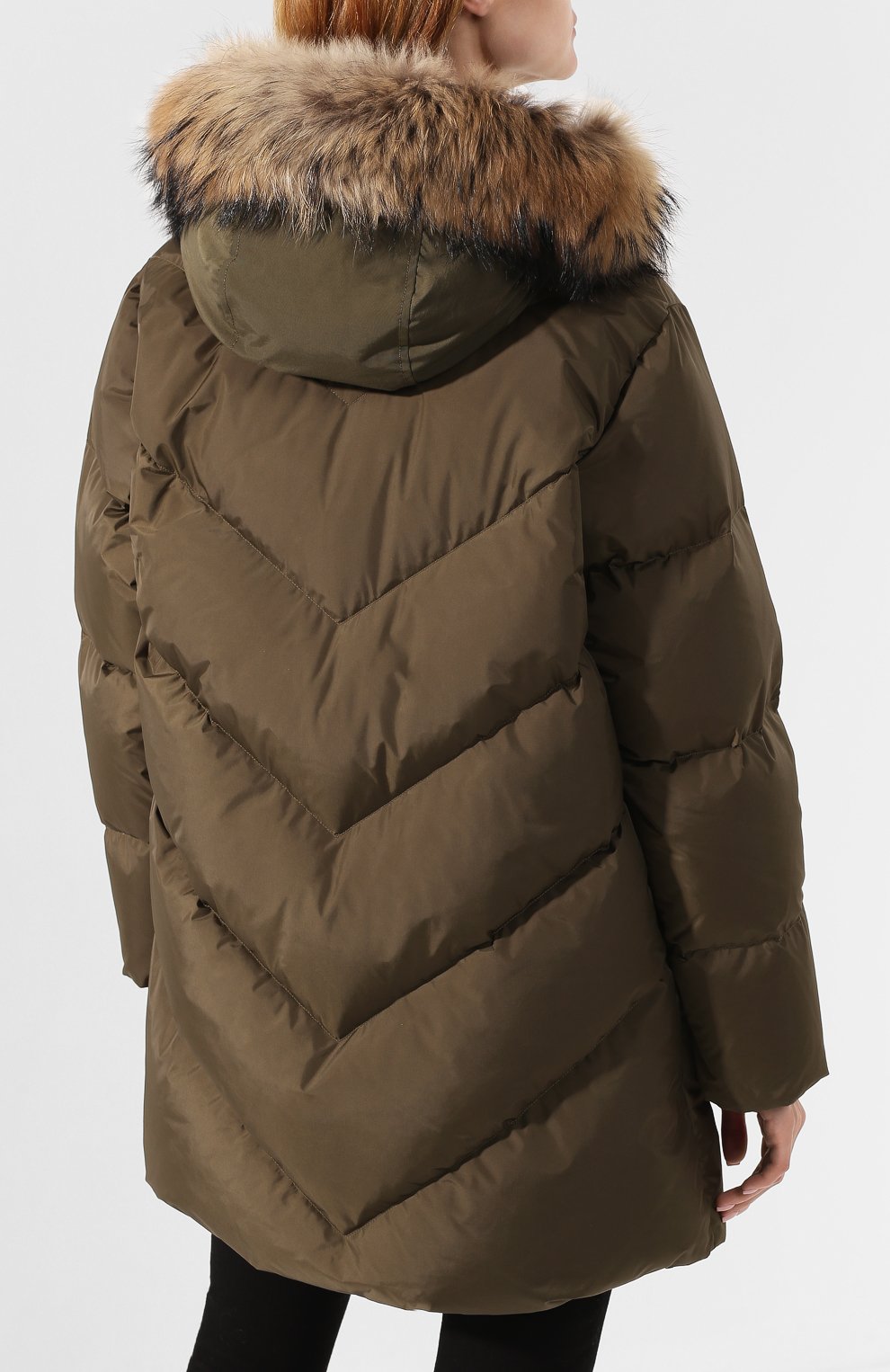 Пуховик woolrich logo WOOLRICH хаки цвета по цене 79950 руб., арт. WWCPS2789/UT1708, фото 4 Пуховик woolrich logo WOOLRICH, арт. WWCPS2789/UT1708, фото 4
