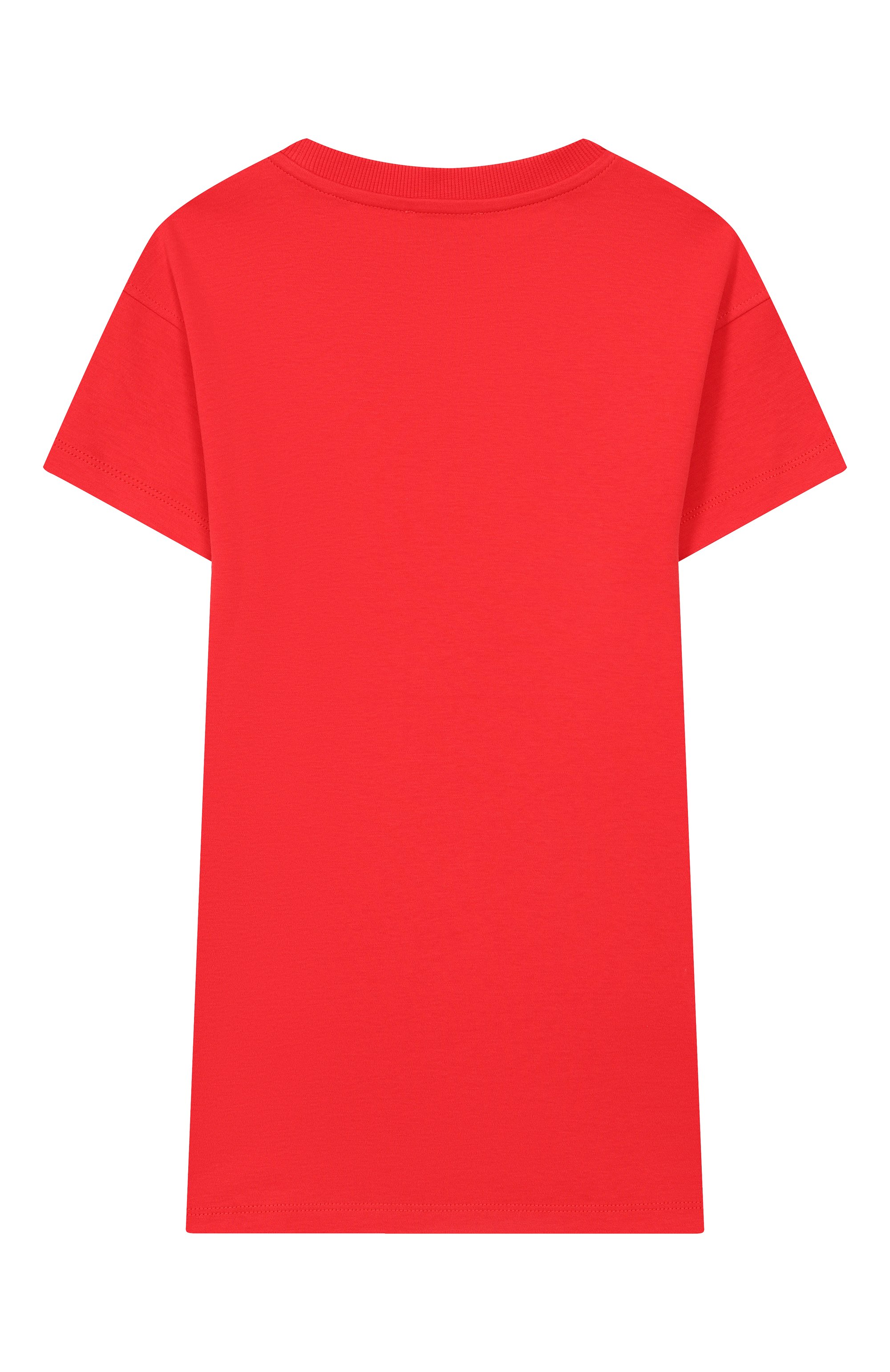 Хлопковое платье MOSCHINO красного цвета по цене 14450 руб., арт. HDV0HS/LAA43, фото 2 Хлопковое платье MOSCHINO, арт. HDV0HS/LAA43, фото 2