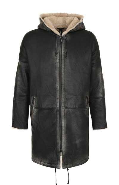 Дубленка прямого кроя на молнии с капюшоном GIORGIO BRATO, арт. GU19F8850MECUMURBLE, фото 1