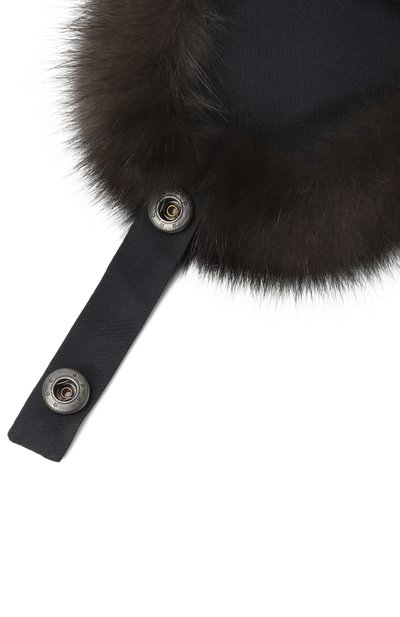 Шапка-ушанка modern с мехом соболя BLACK SABLE, арт. BS-MHMP-EB, фото 3
