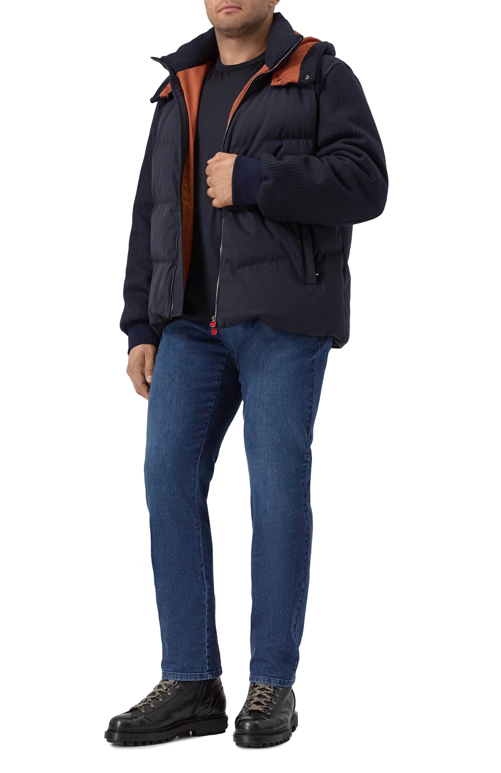 Комбинированная куртка KITON, арт. UW2258V0441H02, фото 2