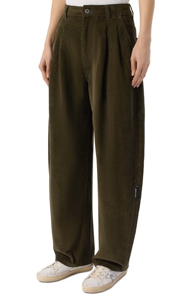 Вельветовые брюки OFF-WHITE темно-зеленого цвета по цене 93700 руб., арт. 2FH00539B, фото 3 Вельветовые брюки OFF-WHITE, арт. 2FH00539B, фото 3