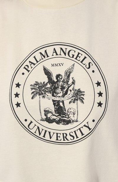 Хлопковая майка PALM ANGELS кремового цвета по цене 31400 руб., арт. PWAC011S23JER0050410, фото 5 Хлопковая майка PALM ANGELS, арт. PWAC011S23JER0050410, фото 5