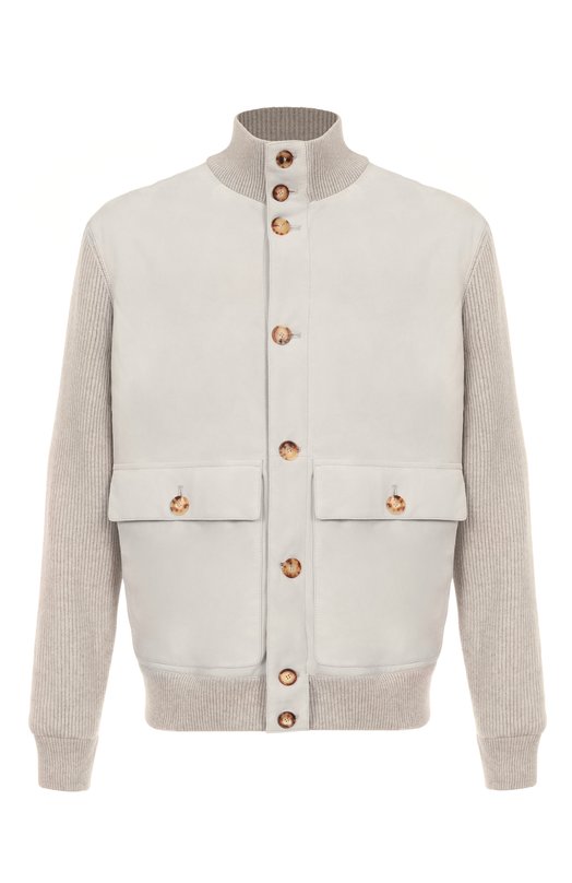 Комбинированный кардиган Brunello Cucinelli MPCLF1955 Серый MPCLF1955
