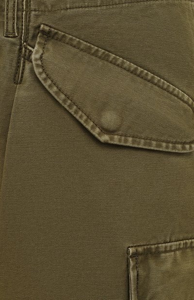 Хлопковые брюки R13 хаки цвета по цене 36600 руб., арт. R13W7534-93, фото 5 Хлопковые брюки R13, арт. R13W7534-93, фото 5