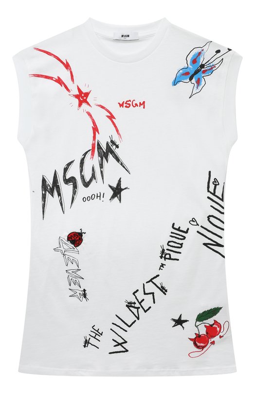 

Хлопковое платье MSGM kids, Белый