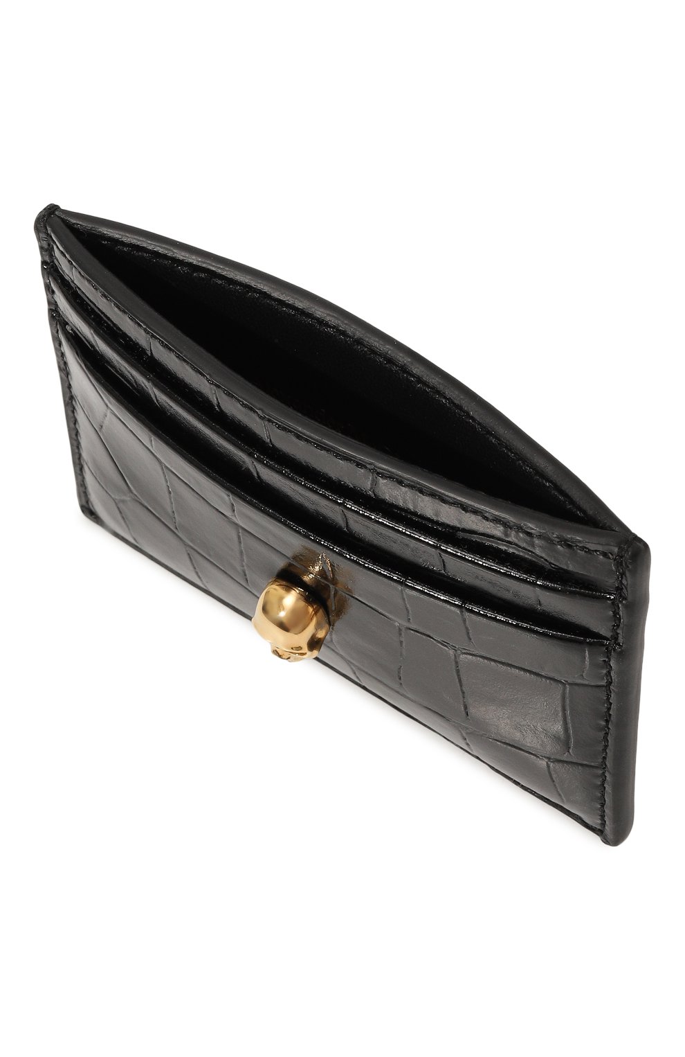 Кожаный футляр для кредитных карт ALEXANDER MCQUEEN черного цвета по цене 29450 руб., арт. 632038/1JMFG, фото 3 Кожаный футляр для кредитных карт ALEXANDER MCQUEEN, арт. 632038/1JMFG, фото 3