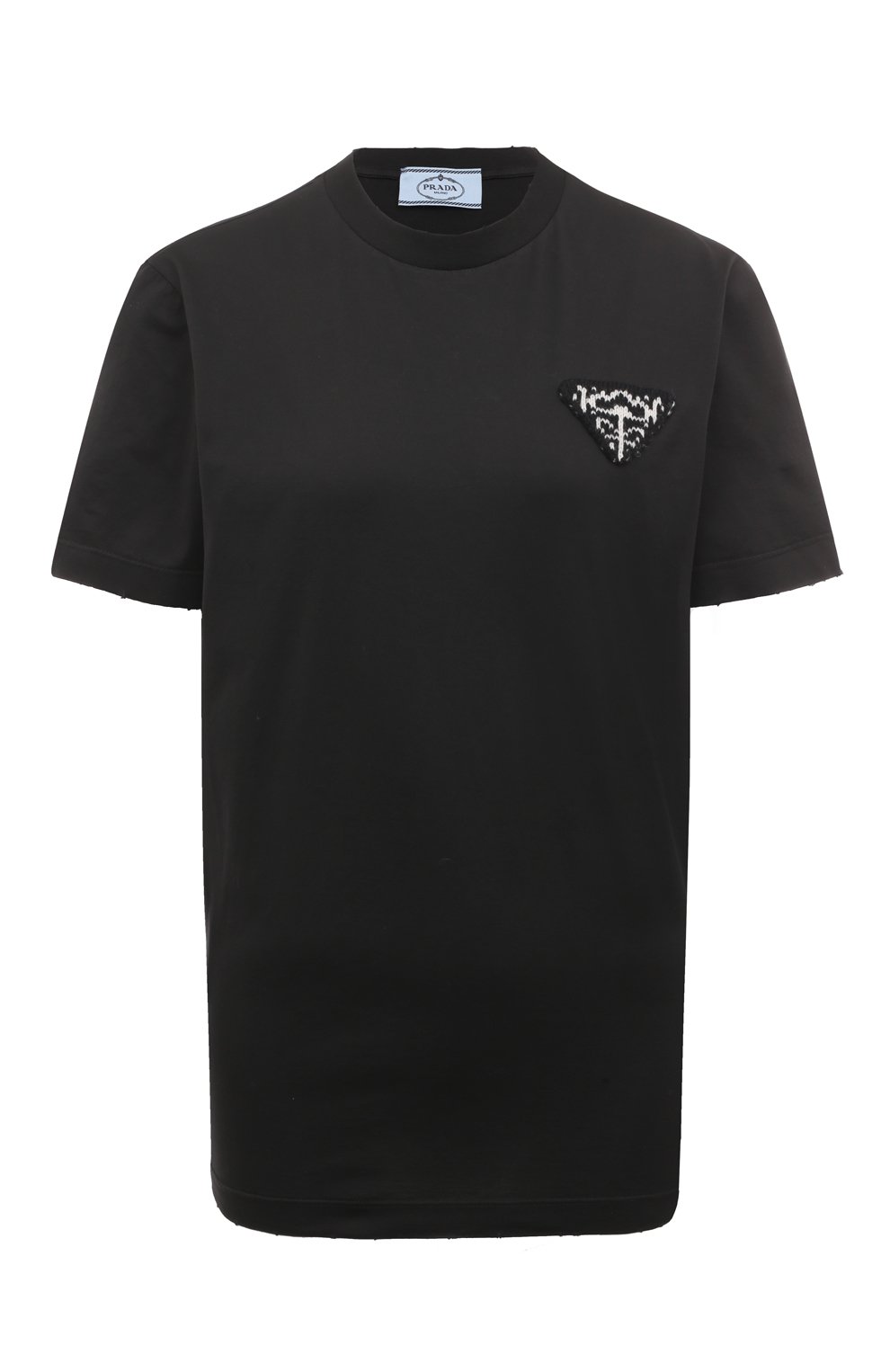 Хлопковая футболка PRADA, арт. 35838-1ZPM-F0632-161, фото 1