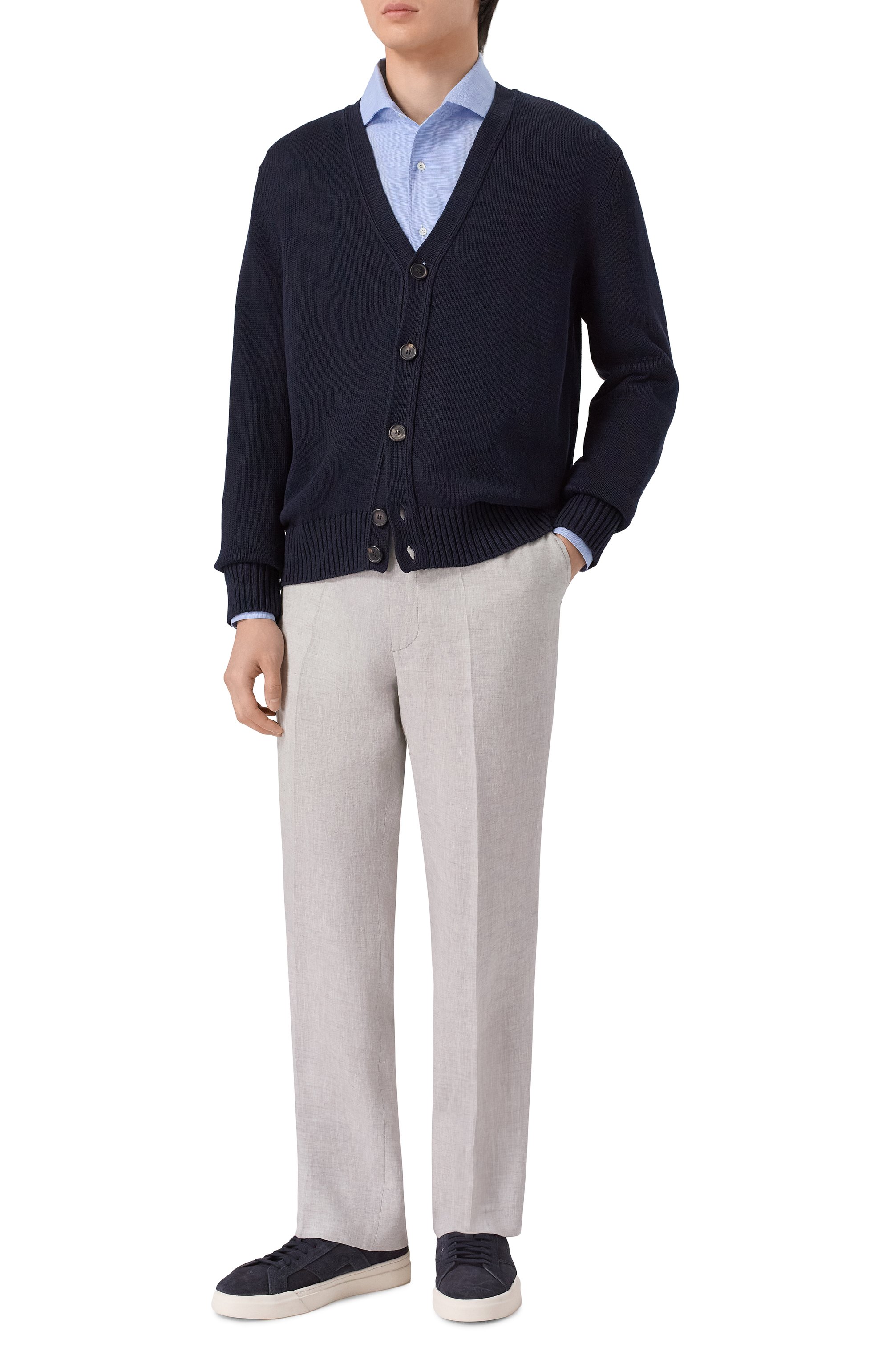 Рубашка изо льна и хлопка CORNELIANI, арт. 27P156/2711615, фото 2