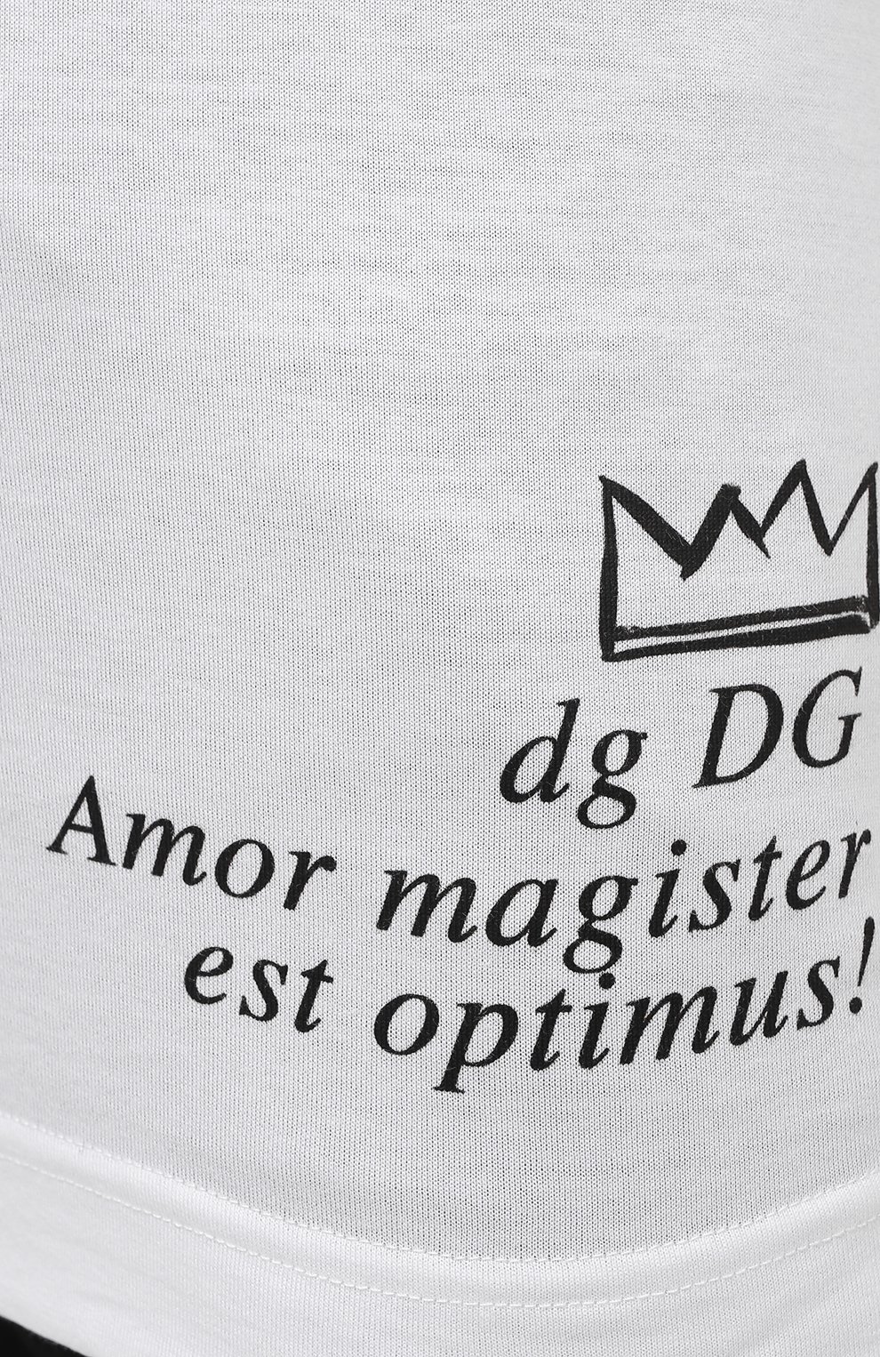 Хлопковая футболка DOLCE & GABBANA белого цвета по цене 82550 руб., арт. F8M23Z/G7WVI, фото 5 Хлопковая футболка DOLCE & GABBANA, арт. F8M23Z/G7WVI, фото 5