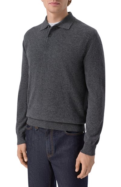 Кашемировое поло CORNELIANI темно-серого цвета по цене 118000 руб., арт. 28M534/2A25185, фото 3 Кашемировое поло CORNELIANI, арт. 28M534/2A25185, фото 3