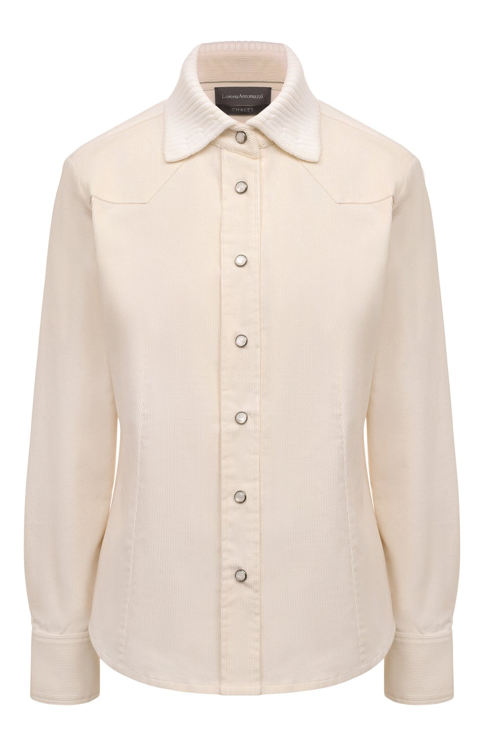 Вельветовая рубашка LORENA ANTONIAZZI кремового цвета по цене 79150 руб., арт. C2492CA55B/4245, фото 1 Вельветовая рубашка LORENA ANTONIAZZI, арт. C2492CA55B/4245, фото 1