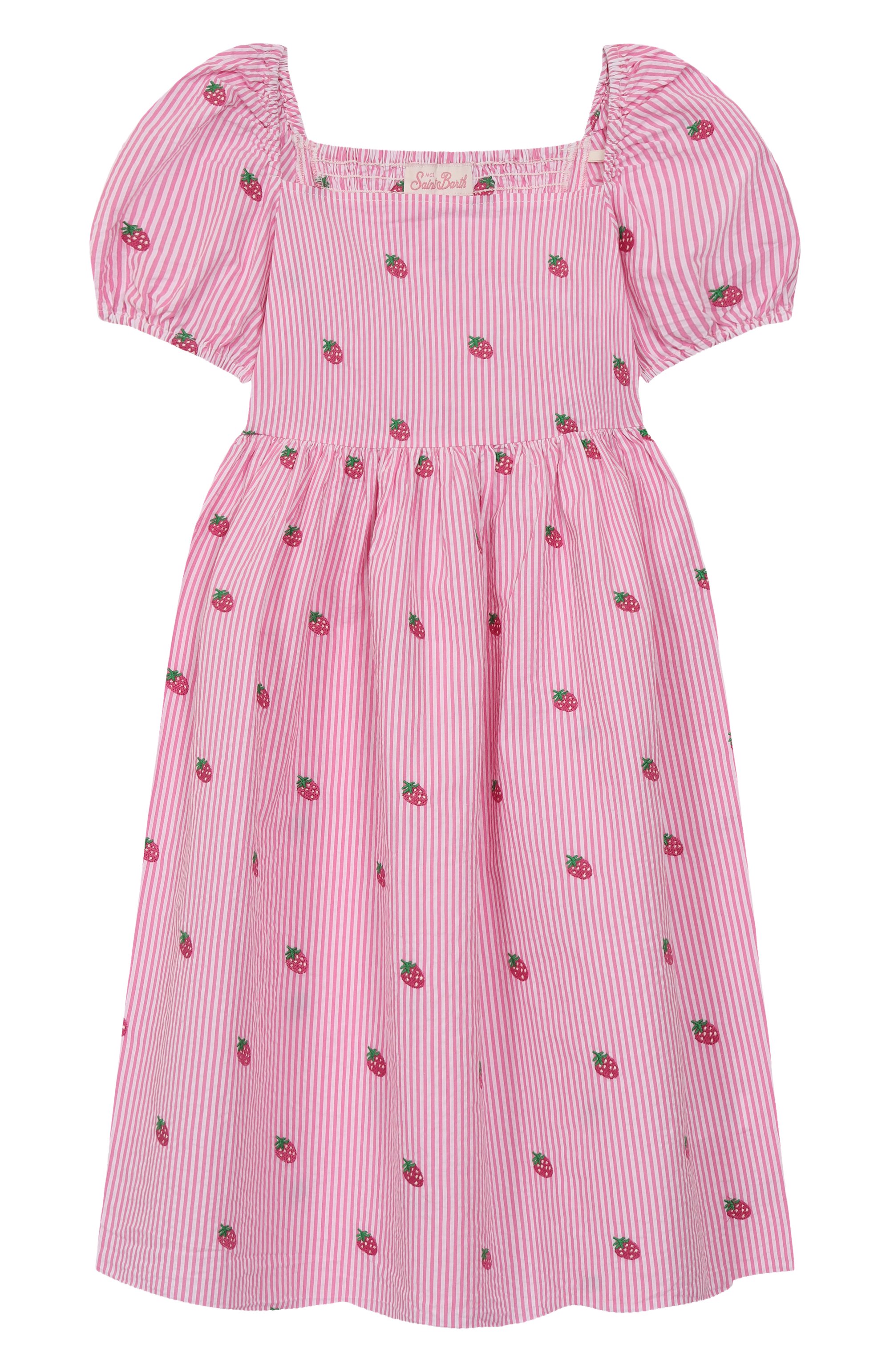 Хлопковое платье MC2 SAINT BARTH розового цвета по цене 18300 руб., арт. STBK NARA/04701H, фото 1 Хлопковое платье MC2 SAINT BARTH, арт. STBK NARA/04701H, фото 1