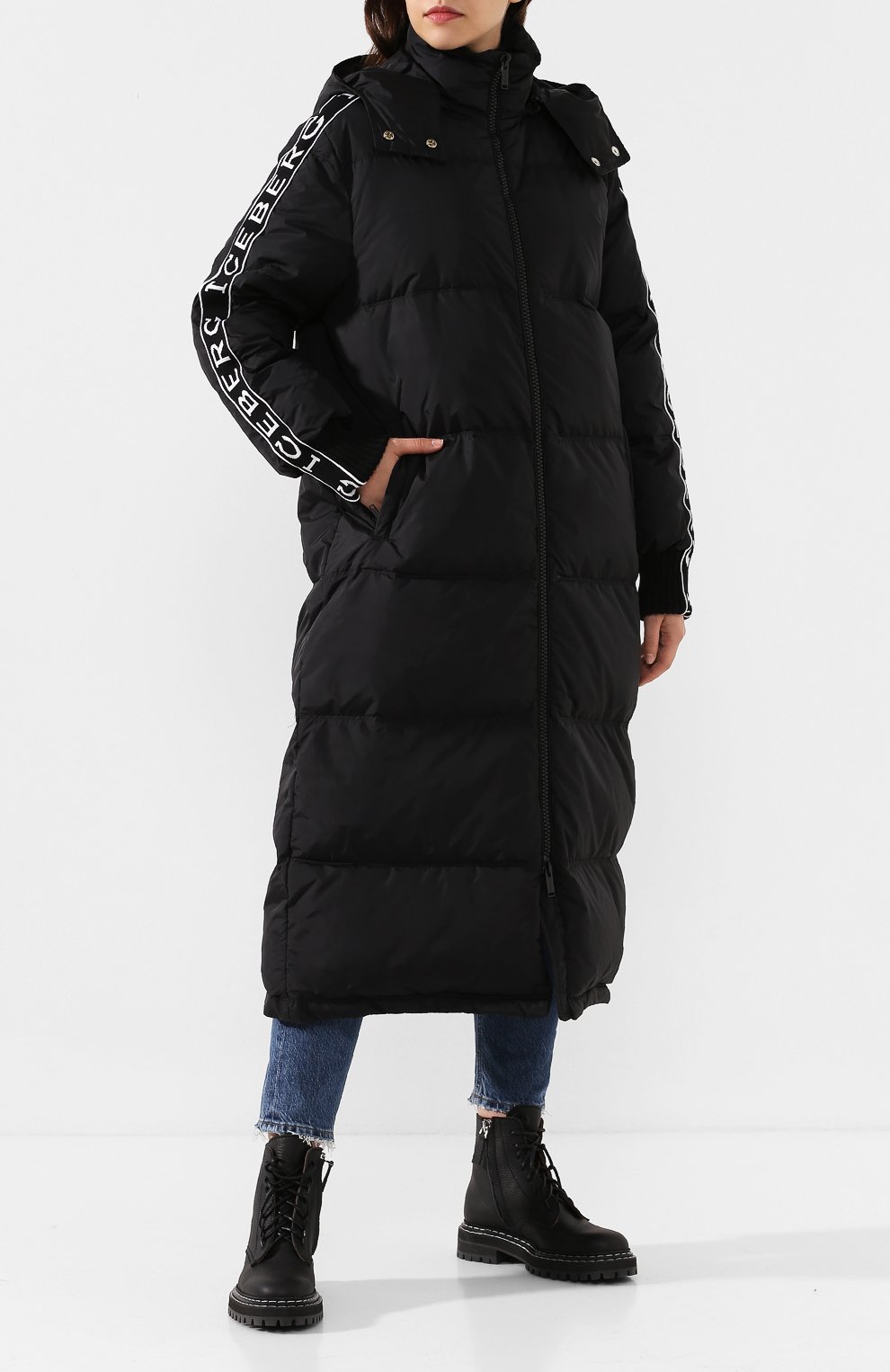 Пуховик ICEBERG черного цвета по цене 75800 руб., арт. 19I I2P0/J091/5050, фото 2 Пуховик ICEBERG, арт. 19I I2P0/J091/5050, фото 2